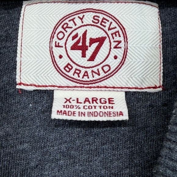 47 Brand Boston Red Sox Varsity Jacket Men's XL‎ NWT Oatmeal Gray Full Zip - Picture 7 of 9